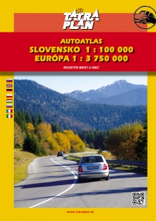 Autoatlas Slovensko 1:100 000, Európa 1:3 750 000 formát A4 /Tatraplan/