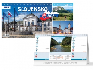 Slovensko - štrnásťdenný kalendár /MFP/ - Stolový kalendár 2022