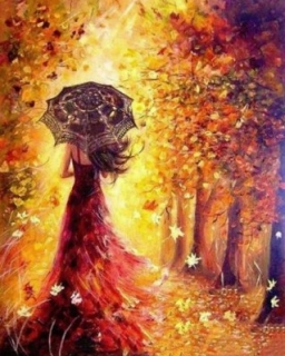 Malovanie podľa čísiel: Jesenný les /M1012/