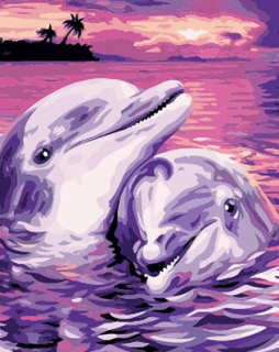 Malovanie podľa čísiel: Delfíny /M1556/