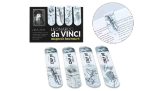 Magnetické záložky - Leonardo da Vinci, Set of 4 magnetic bookmarks