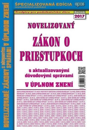 Novelizovaný Zákon o priestupkoch (2017) 9/17