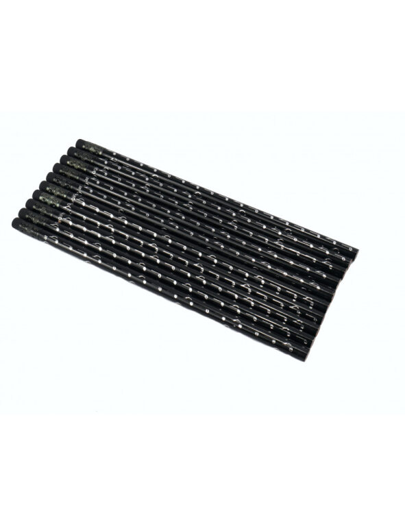 Ceruzka - Black, Silver Note with Eraser /1 kus/