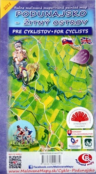 Mapa Podunajsko - Žitný ostrov pre cyklistov
