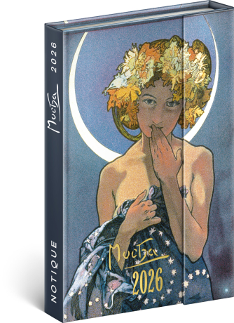 Magnetický diár Alfons Mucha, týždenný - Diár 2026